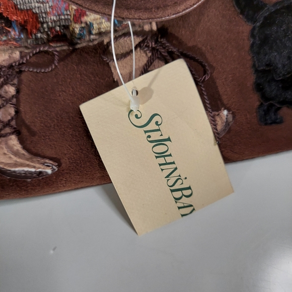 St. John's Bay Scottie Brown Leather Embellished Handheld Tote Bag - Picture 16 of 16